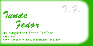 tunde fedor business card